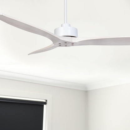Wynd 54" v3 DC Ceiling Fan White with Whitewash blades