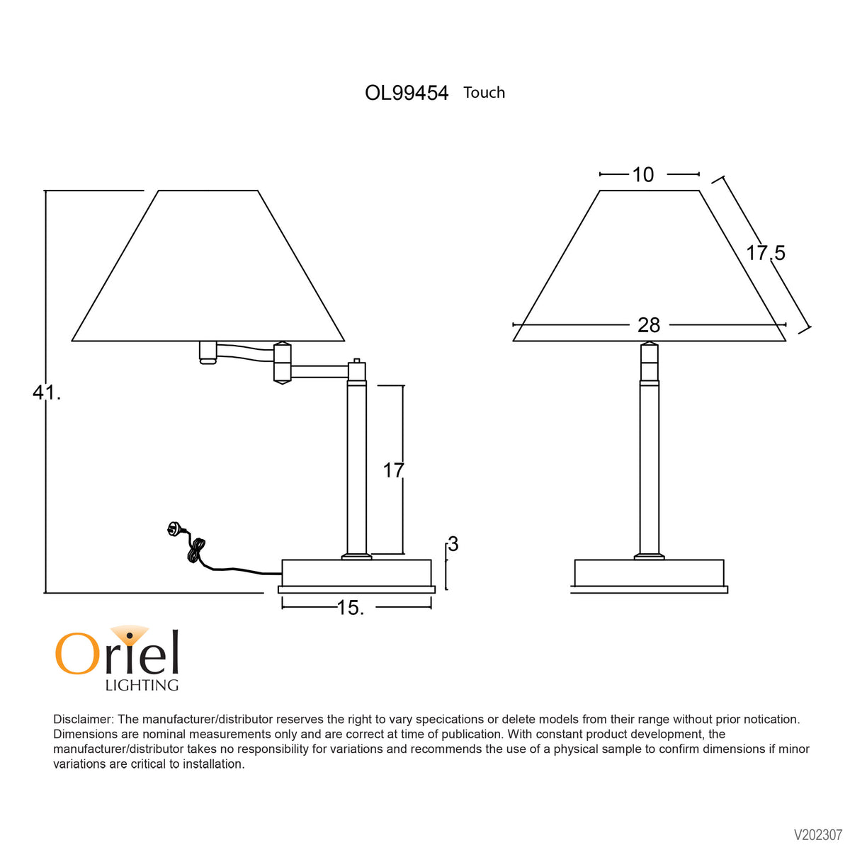 Zoe Touch Table Lamp