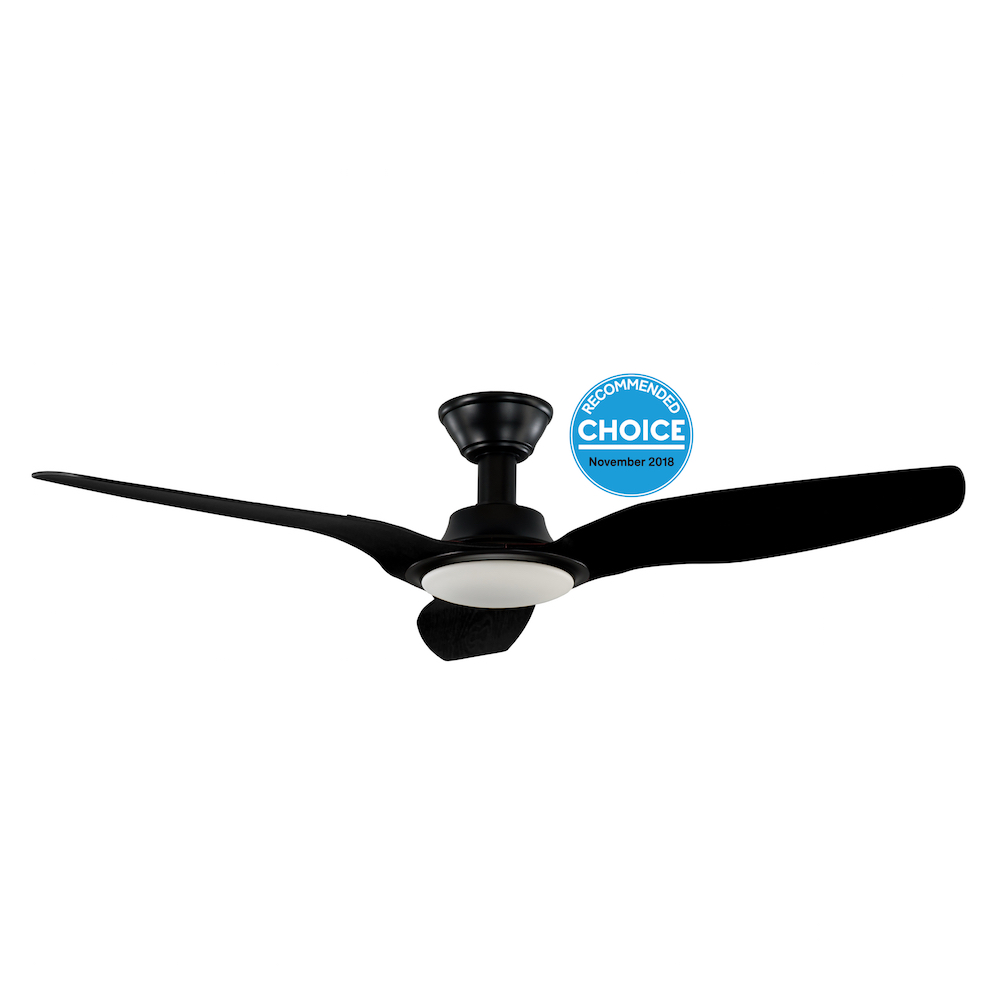Trident Dc 3 Blade 56 Abs 24watt Led 3k Black Remote Ip23