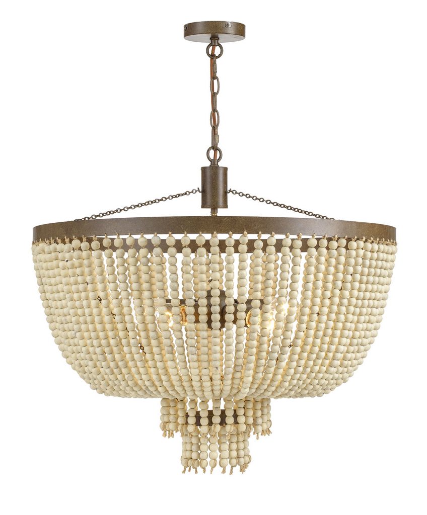 Maddisson 5LT Beaded Pendant Natural Harvey Norman Lighting