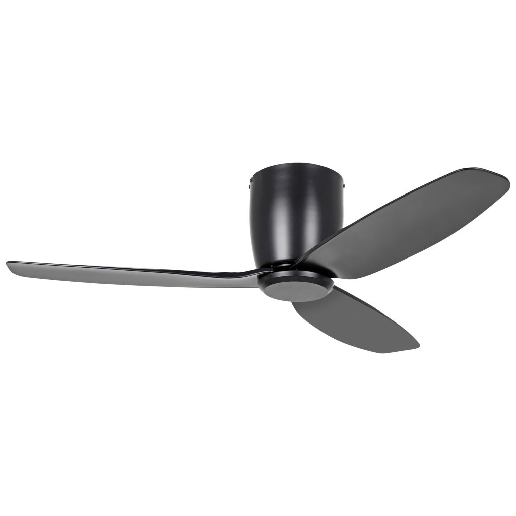 Seacliff 44" Low Profile DC Ceiling Fan Black Harvey Norman Lighting
