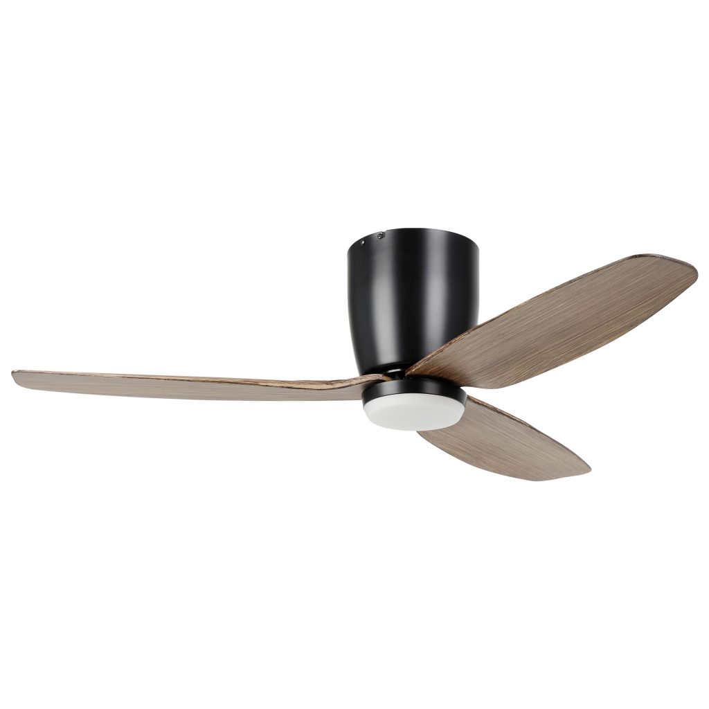 Seacliff 44" Low Profile DC Ceiling Fan with LED Light Light Walnut